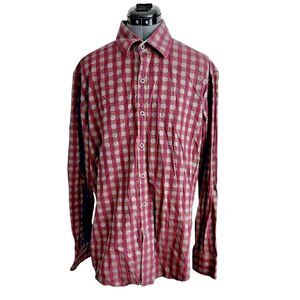 Robert Graham Telluride Ski Lift Snowman Button Up Shirt‎ Size L
